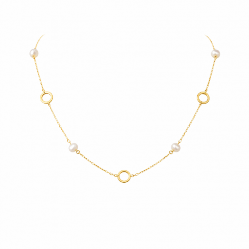 Κολιέ περιμετρικών στοιχείων Χρυσό 9κ